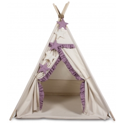 Namiot TIPI TEEPEE dla dzieci 3 poduszki przytulanki+GIRLANDA produkt PL
